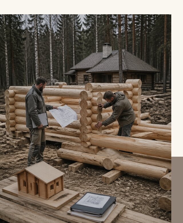 Проектирование и строительство домов из бревна в Воткинске